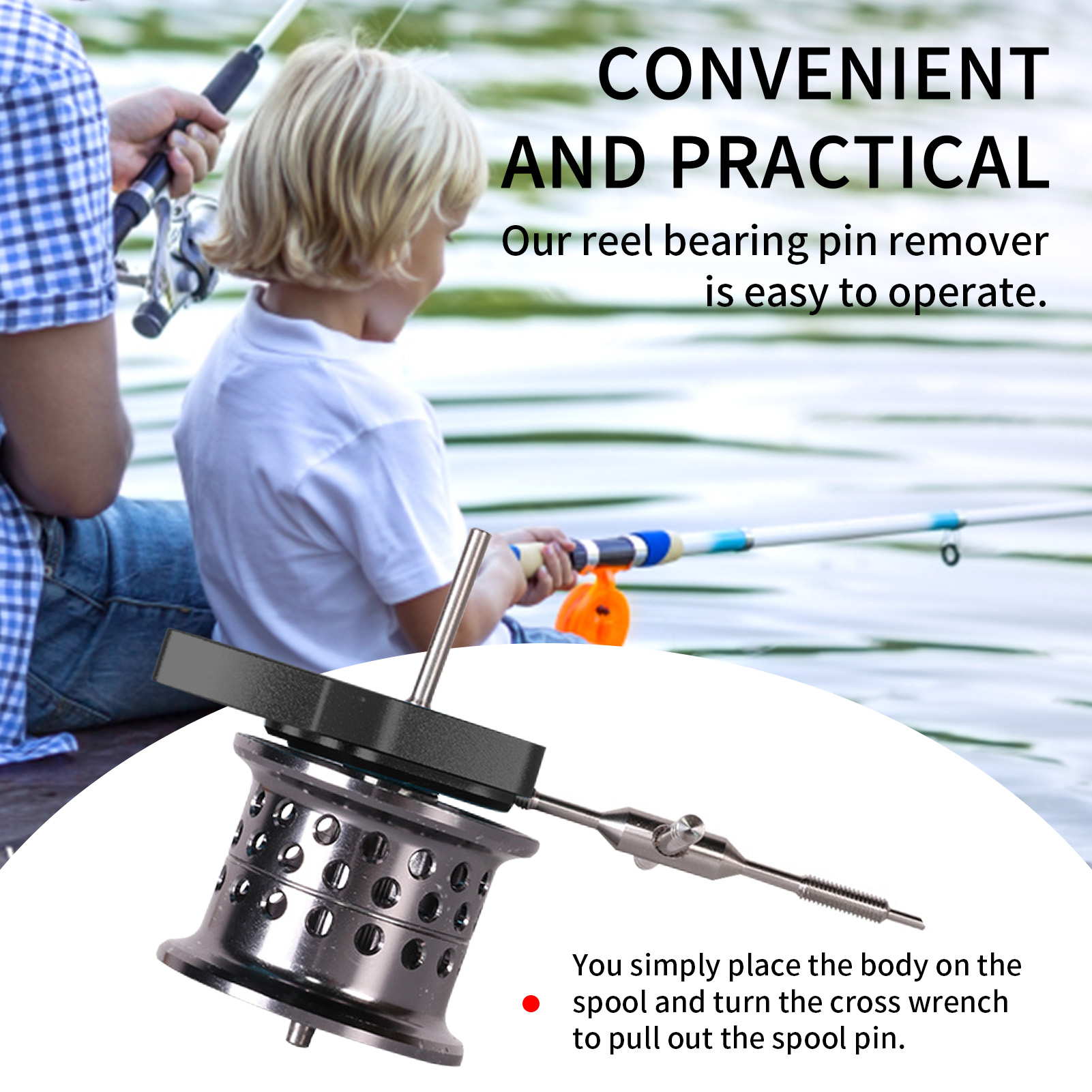 Spool Bearing Pin Remover Fish - Reel Repair Kit avis et prix