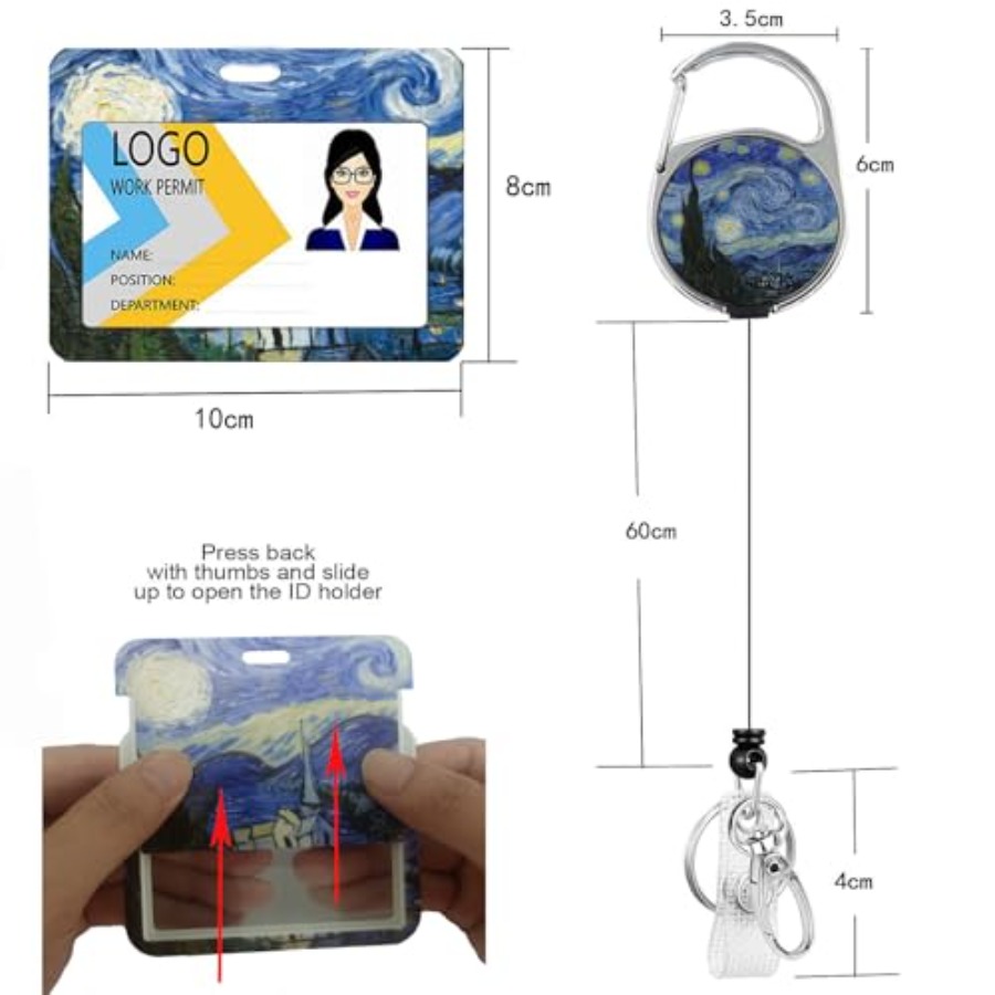 2 Pack ID Badge Holder with Re - Reel Oil avis et prix