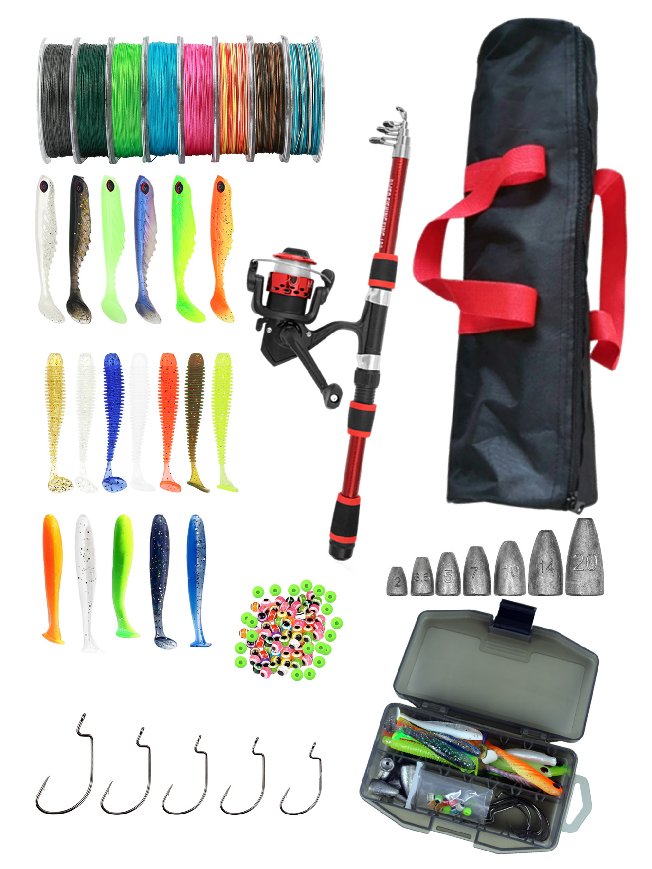 Fishing Rod Reel Combos Collap - Spincast Reel avis et prix