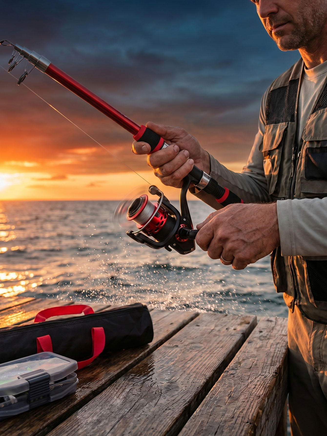 Fishing Rod Reel Combos Collap - Spincast Reel avis et prix