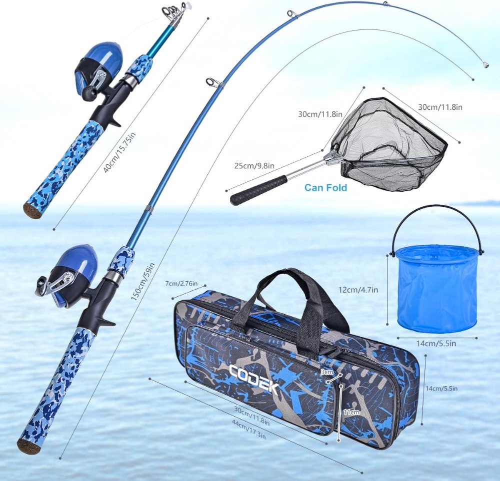 Kids Fishing Pole Set with Ful - Spincast Reel avis et prix